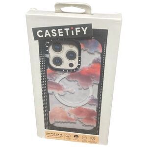 CASETiFY iPhone 15 Pro MagSafe Impact Case 6.1" Cloud Design NEW Protection